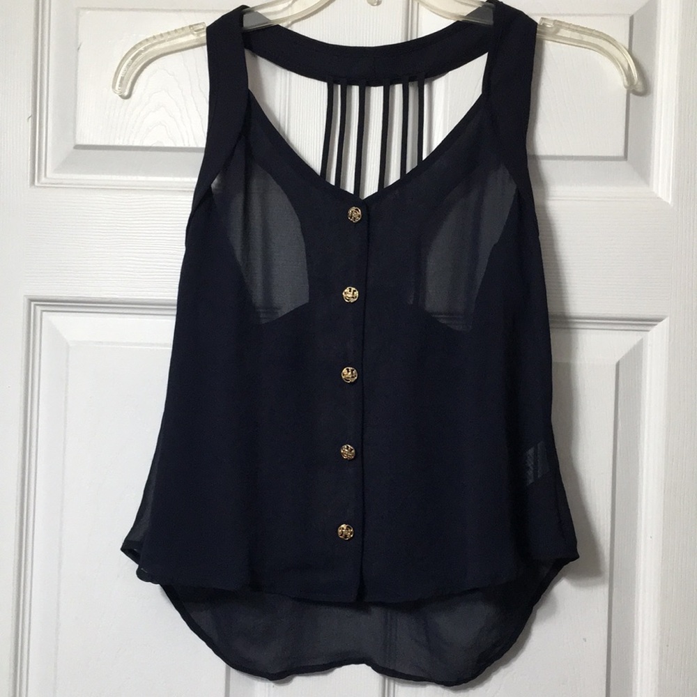 2 Cute sheer crop blouse